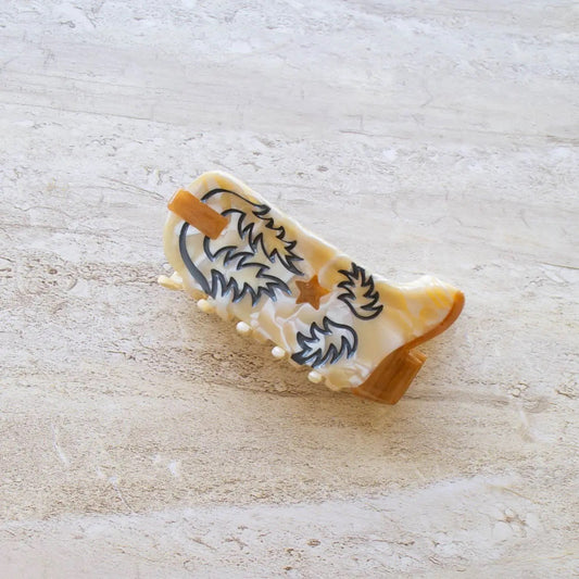 Boot Hair Claw Clip
